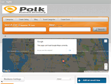 Tablet Screenshot of polkbusinessdirectory.com
